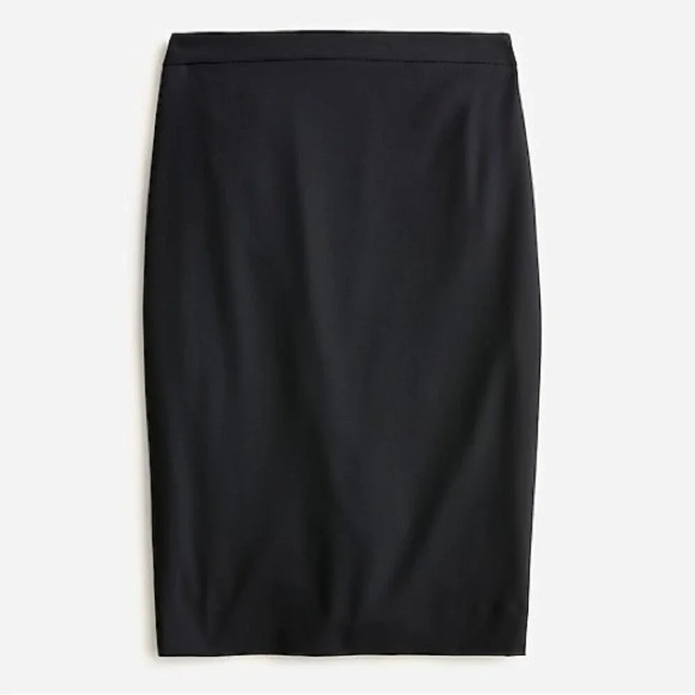 J. Crew No. 2 Pencil Wool Skirt in Black 2